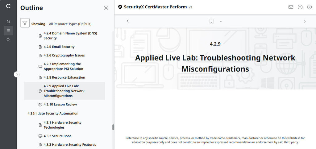 CompTIA CertMaster Perform – SecurityX CASP+ CAS-005 Individual License
