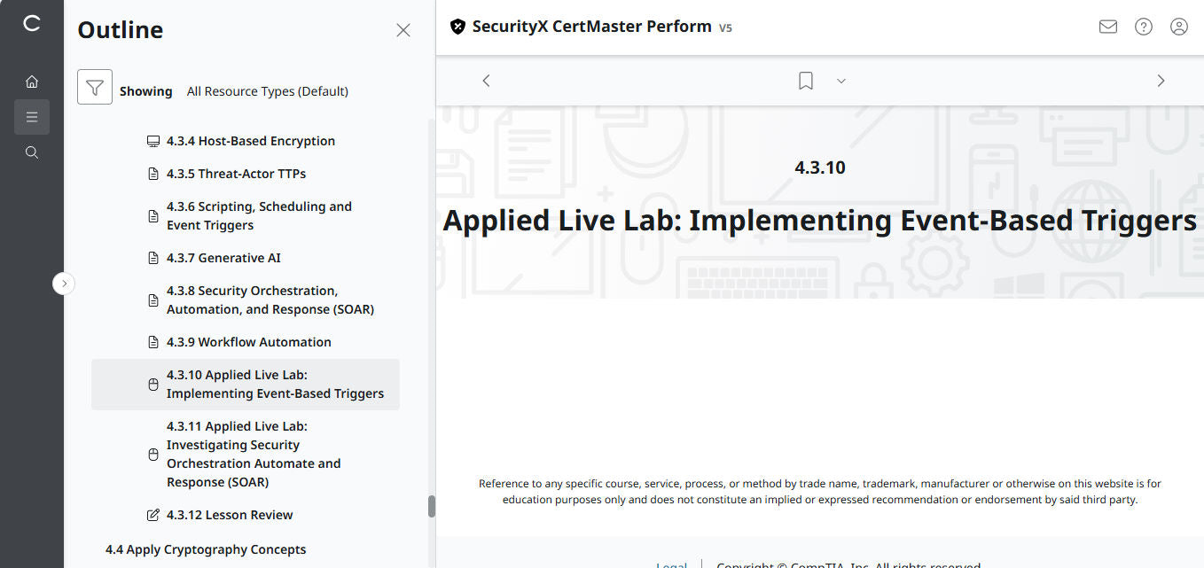 CompTIA CertMaster Perform – SecurityX CASP+ CAS-005 Individual License
